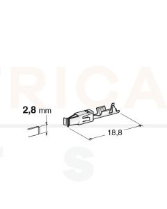 MTA 05620BK Terminal 0.5 - 1mm2, 0.32mm Thick