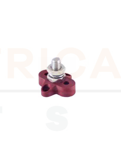 Prolec JBSM10R Single Stud Stand Alone Junction Block - 34mm Red