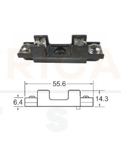 Bussmann S-8301-1 Fuseblock Max. 30A 300VAC/VDC 3AG Screw Terminals