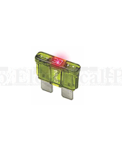 Littelfuse Auto Blade Fuses with Blown Fuse Indicator, ATO/ATC Size 10A 32VDC