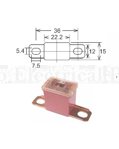 Pal Fuses Male Bent Terminal Small SBF080 Link 80A 32VDC 